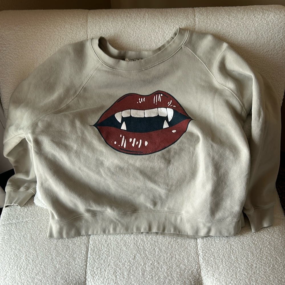 Living Fully Co Halloween Vampire Crewneck Sweatshirt